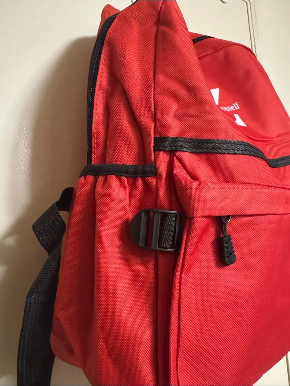 Red 'Believe in yourself' Z Logo Backpack - Men's Everyday Bag